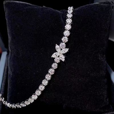 0.40ct-0.49ct D Εργαστήριο Μεγάλωσε Διαμάντι Βασιλικό Διαμάντι Επιχρυσωμένο βραχιόλι Πλήρες Διαμάντι