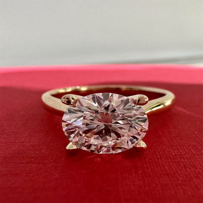 18K Lab Diamonds Ring and Gold Wedding Ring Setting1894 Four Prong Κλασικό Διαμαντένιο Δαχτυλίδι