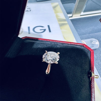 18K Lab Diamonds Ring and Gold Wedding Ring Setting1894 Four Prong Κλασικό Διαμαντένιο Δαχτυλίδι